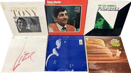 Vinyl Records (6) Including Tony Bennett, Dean Martin, Liza Minnelli And More!