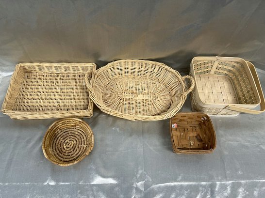Wicker Woven Basket Collection (5)