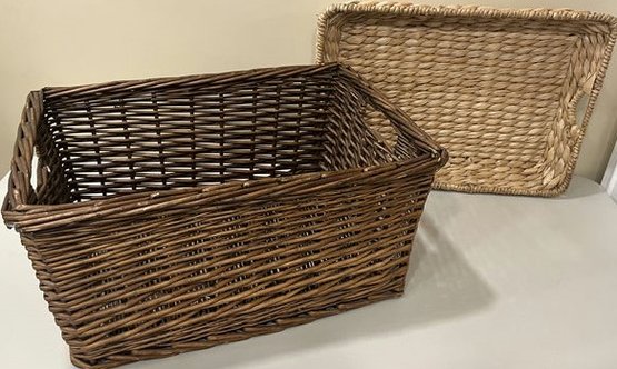 Two Large Woven Baskets.
