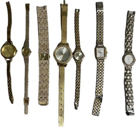 Womens Goldtone And Silvertone Watches. Not Tested.