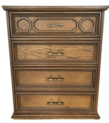 Oak Dresser With Brass Handles, 36x18x46
