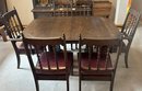 Wood And Leather Dining Set (42Wx60Lx29.5H) With 2 Leafs (42x11ea)