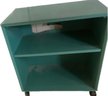 Turquoise Nightstand/ Bedroom Accent Table  With Wheels - 26x16x27