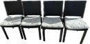 Dining Room Metal Legged Table(36x48x31) And 4 Black Chairs With Seat Covers(18x23x34, Seat Height 18in)