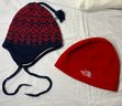 L Patagonia Snow Gloves With Tags, XL Lands End Sweater With Tags, North Face Beanie, Knit Wool Hat
