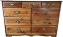 Maco Wood Products, Inc- Fine Pine Dresser (49x17x33) And Night Stand(18x17x22)- Some Damage Pictured
