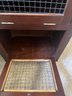 Vintage Style Wooden Storage Cabinet With Wire Doors 3 Shelves. 18x13x39