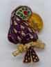 Two Parrot Brooches, Gemstones, One Marked Copenhagen, Denmark, Keychain, Parrot Pierced Earrings