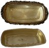 'Rogers' Silver On Copper Serving Platter (7x7x5), Butter Dishes,  Salt & Pepper Shakers
