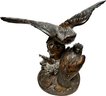 Carved Wooden Eagle Statue, 24x20in