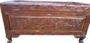 Carved Chest Trunk Wooden -