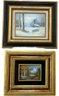 2 Pieces Artwork Paintings In Wooden Framed And Signed - 18x16x14