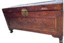 Wooden Carved Chest Trunk - 34x16x18