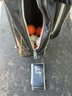 Vintage Spalding Golf Bag With 7 Clubs, Shoes & Balls On An Ajay Cart.