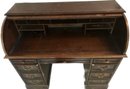 Oak Roll Top Desk, Shows Some Wear- 46x20x40