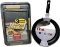 Unopened T-Fal Non-Stick 12.5 Saut Pan And Unopened 3 Piece Cooking Sheets (17x11, 15x10, 13x9)