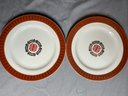 Tatung Red Porcelain Taiwan Rice And Soup Bowl And Plate Collection