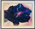 Periwinkle/blue/purple Flower Print, Framed, 36.5x31