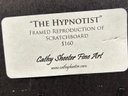 Original Fine Art Cathy Sheeter 'The Hypnotist', Framed Reproduction Of Scratchboard - 14x1x17.5