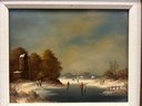 Art Work Winter Scenes With Pond, Framed 2 Pieces - 15x1x12.5
