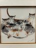 Minimalist 4 Pcs Artwork Cat By San Lam - 8.75x5.8.75