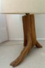 Unique Wood Log Side Table Lamp In Oblong Shape - 15x28
