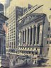 Stunning New York Stock Exchange Watercolor Artwork By Paul Norton - 21x25.5