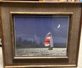Classic Gallery Night Sail Boat With Frame - 28x25
