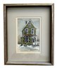 Classic House Painting With Frame, Signed By Carole Barnes - 10x12