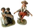 Norman Rockwell Figurines-  'Leapfrog'  And 'Lovers' By Dave Grossman Designs Inc.
