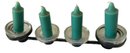 Classic Royal Holland Pewter Vase, Green Vase And Candle Holder, Candles Included