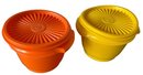 Retro Fire King Tulip Mixing Bowl, 2 Small Mixing Bowls, Casserole Dish, Tupperware Storage Containers