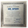 Collectible Star Trek Plates, Mr. Spock And Dr. McCOY, With Certification - 8.5'