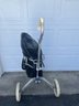 Vintage Spalding Golf Bag With 7 Clubs, Shoes & Balls On An Ajay Cart.