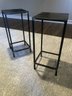 2 Metal End Tables, 10x10x22H