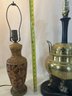 3 Ornate Asian Table Lamps, Untested