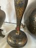 3 Gold Tone Lamps, Untested