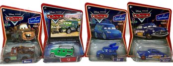 Collectible Disney Pixar Cars 4 Pcs, Mater, T.J., DJ, Fabulous Hudson Hornet - 20'