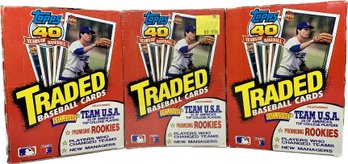 3 BOXES - 1991 Topps 40 Years Of Baseball Traded Baseball Cards (1 Sealed Box, 2 Unsealed Boxes)