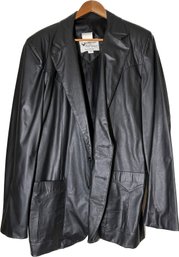 Brand New Continental Leather Fashion Mens Size 44 LG Leather Jacket With Tags Attached