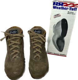Mens Vasque Skywalk Boots Size 11.5 With Weather Tuff Boot Saver Size XL