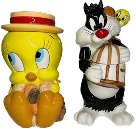 Tweety Bird And Sylvester Cookie Jar, 1993 By Warner Bros Inc. 12'