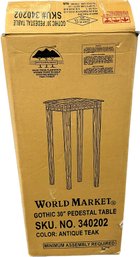 World Market Gothic 30 Pedestal Table In Box