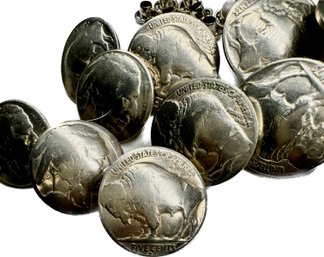 1916 US Nickel, Buffalo Head Nickel Buttons (11)