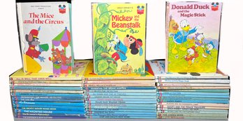 Collection Of Walt Disney Productions Books Including Pinocchio, Mickey And The Magic Cloak, And More