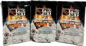 3 BOXES -1990 NHL Pro Set Series II Photo & Stat Cards