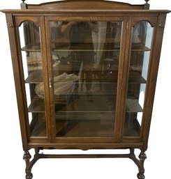 Vintage Single Door China Cabinet- 44Wx16.5Dx63T