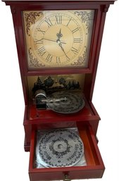 Antique Mr. Christmas Wooden Symphonium Clock - 6x10x16