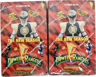 2 BOXES - 1994 36 Count Retail The New Season Mighty Morphin Power Rangers Trading Cards
