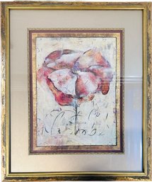 Mauve Flower Print, Framed, 23.5x28